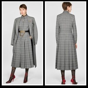 NWT Zara Runway collection plaid dress